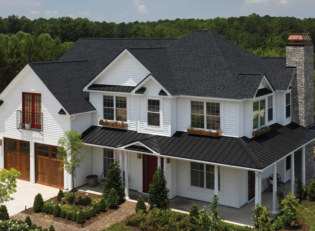 residential home with both metal and shingle roofing options effingham illinois